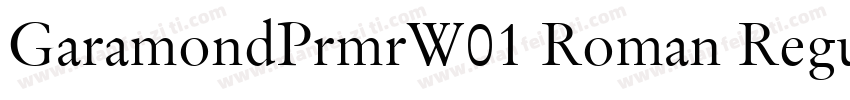 GaramondPrmrW01 Roman Regular字体转换